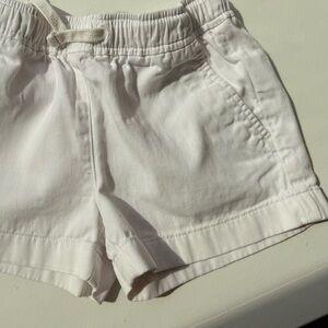 Girls' White Elastic Waist Bottoms